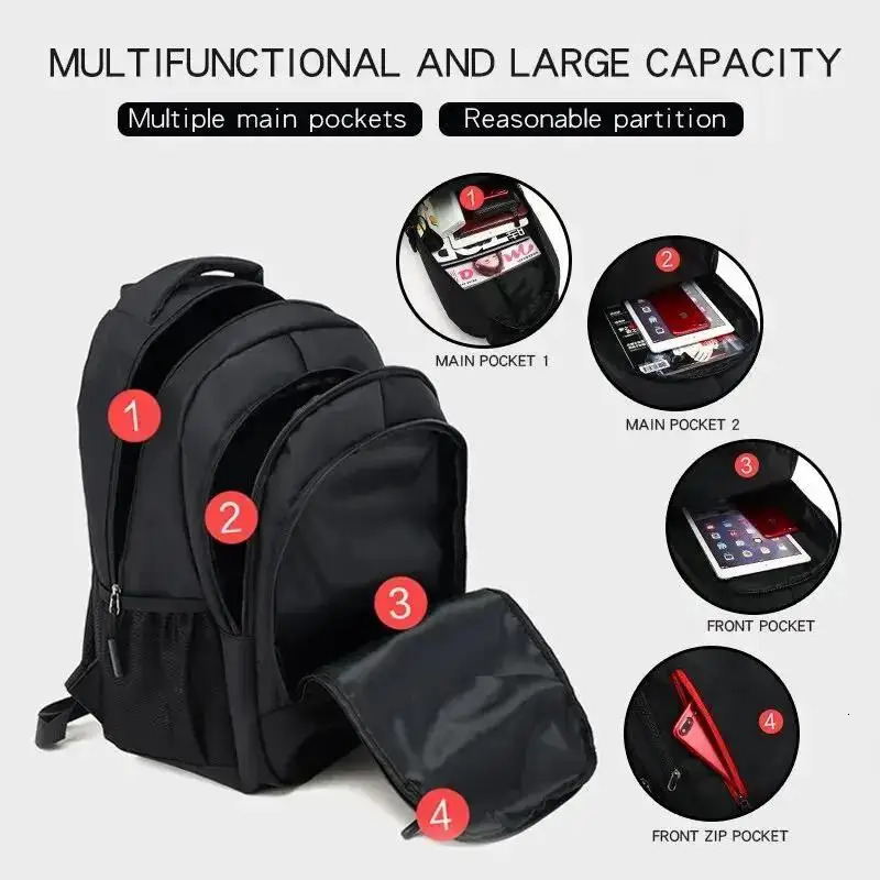 Large Capacity Backpack Oxford Leisure Travel Backpack School Bag Fashion Waterproof Business Laptop Backpack 241115