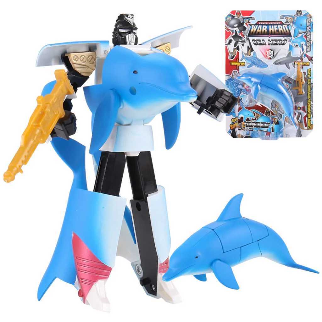 Childrens toy transformer robot electronic intelligent pet intelligent shark ocean animation digital gift X2411151