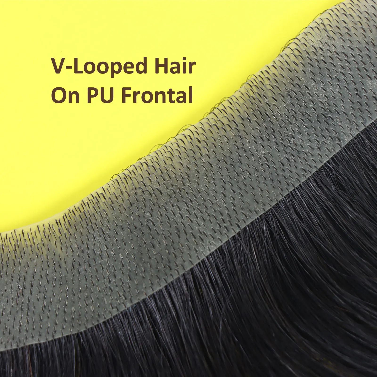 Natural Black Human Hair Toupee Men Forehead Hairpiece Patch Invisible Seamless Ultra Thin Skin PU Mens Capillary Prosthesis 241115