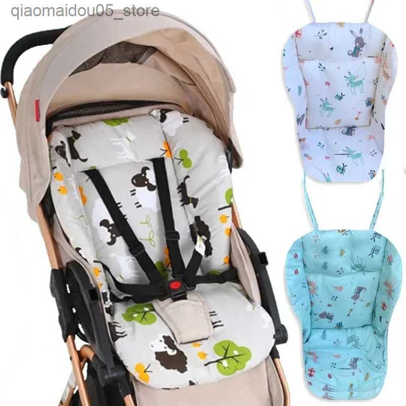 Stroller Parts Accessories New baby stroller seat cushion childrens high chair cotton accessories Q240417