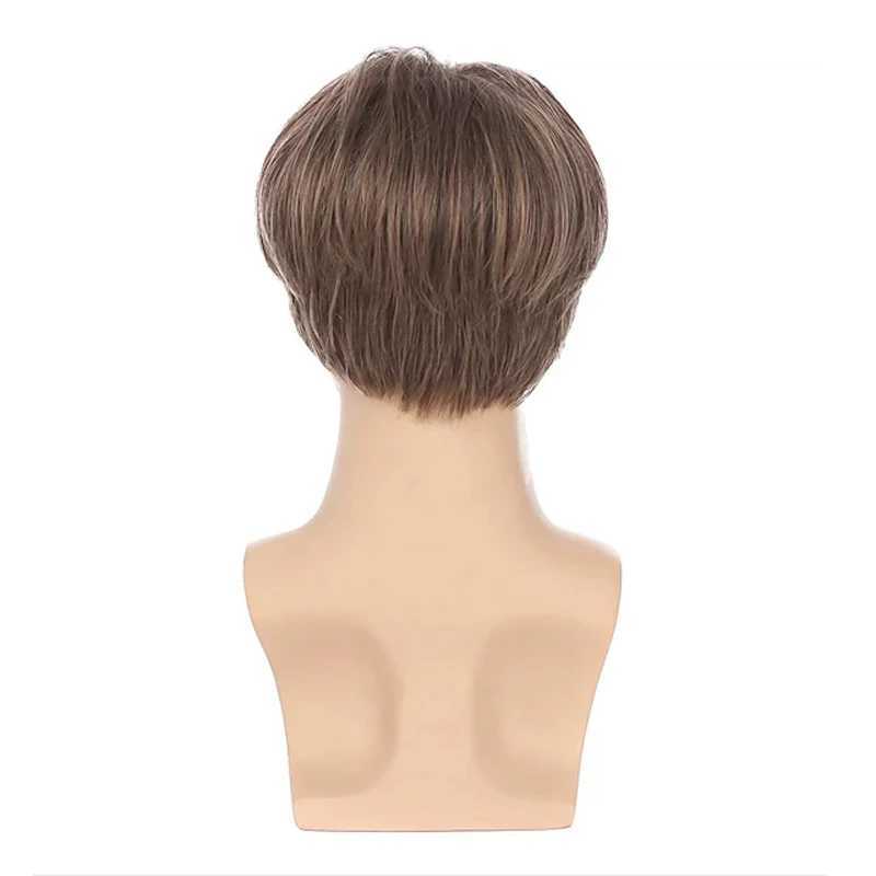 HAIRJOY Short Straight Synthetic Hair Side Part Wigs for Men Halloween Leon Kennedy Resident Evil WigXJ241116