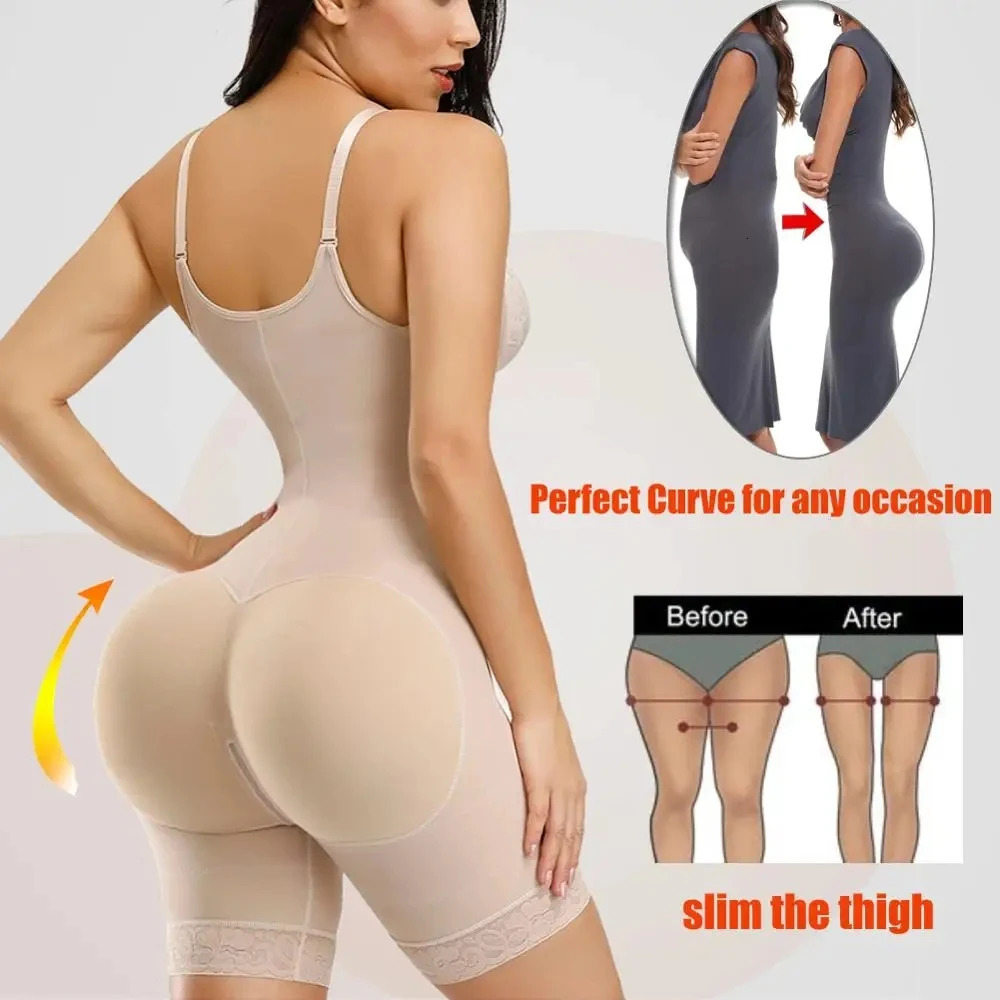 Fajas Colombianas Reductora Waist Trainer Body Shaper Tummy Slimming Flat Belly Postpartum Girdle Push Up Butt Lifter Shapewear 241115