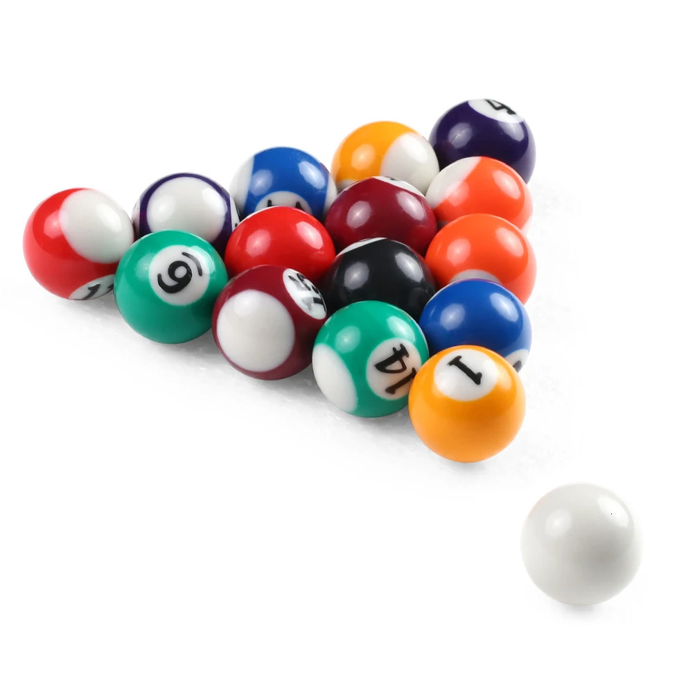 25MM 32MM 38MM Children Billiards Table Balls Set Resin Small Pool Cue Full y241115