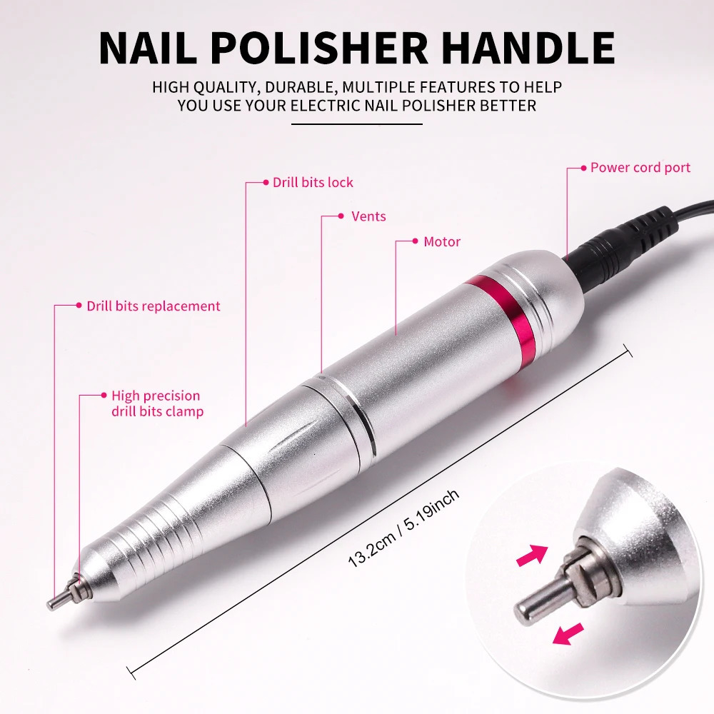 45000RPM Nail Drill Machine Cutters Professional Electric Nails Sander File for Gel Nails Polishing For Home Manicure Salon 241115