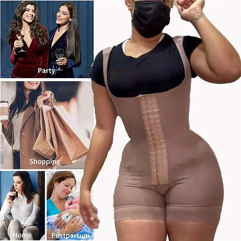 AfruliA Fajas Colombian Girdle XXS Bodysuits Shapewear Slimming Tummy Control Panties High Compression Waist Trainer Body Shaper 241115