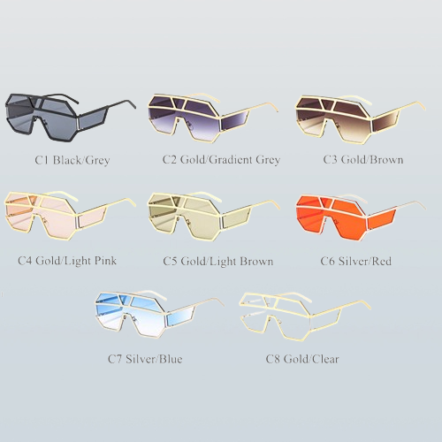 ALOZ MICC New One Piece Lens Sunglasses Women Oversized Square Sun Glasses Brand Designer Men Sun Glasses Shades UV400 A641