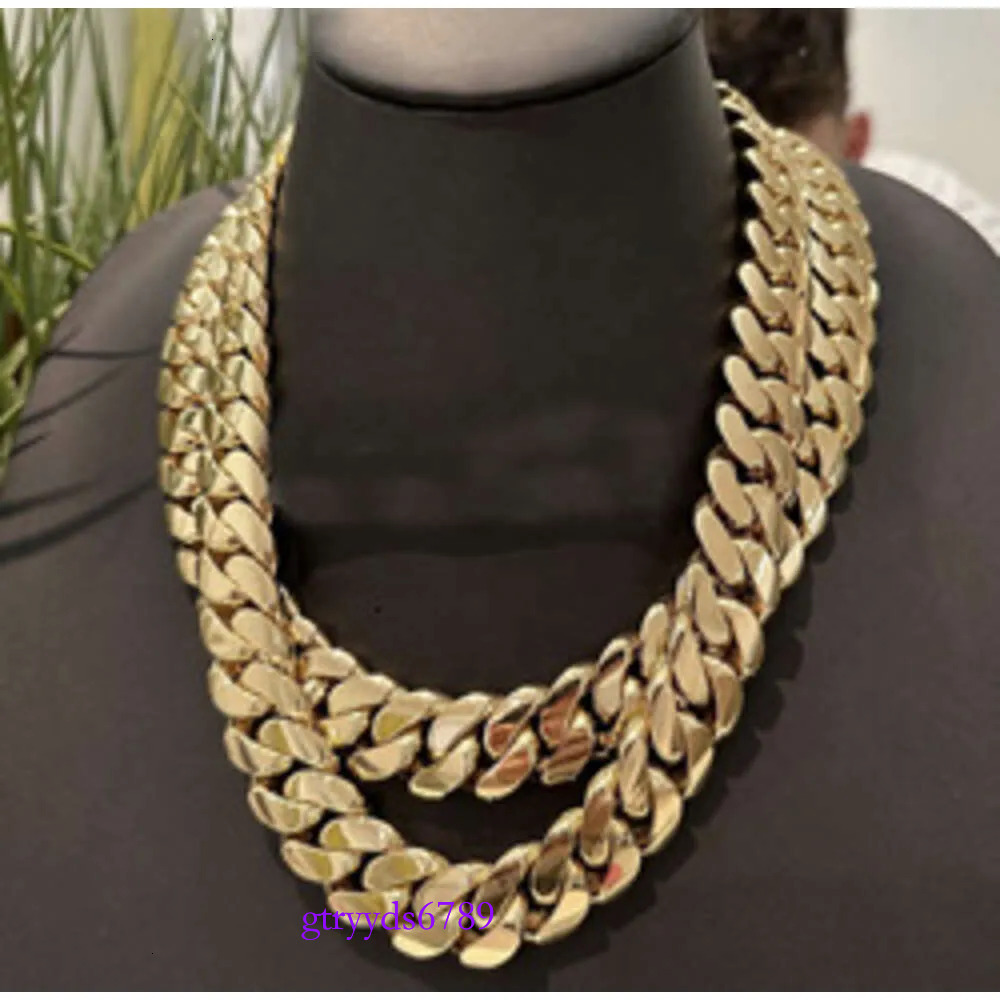 Hip Hop Jewelry Men Rapper 20MM 22 500G Thick 14K Gold Plating 999 Sier Cuban Chain