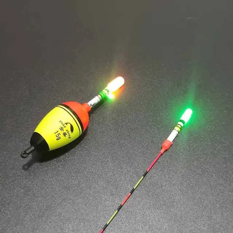 5 pieces/batch of fishing buoy light sticks green/red set suitable for CR322 battery LED luminous buoy night fishing gear accessories J489W241116