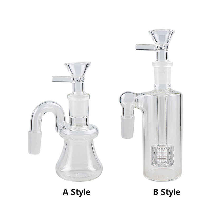 ash catchers Ash Catcher 14mm 18mm Thick Pyrex Clear Bubbler Ashcatcher with Glass Bowl For Dab Rigs Bongs Pipes