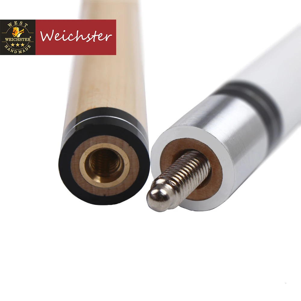 Weichster Billiard Pool Cue Stick 12 Maple Wood with Case and Glove 58 1m Screw on Tip 241115
