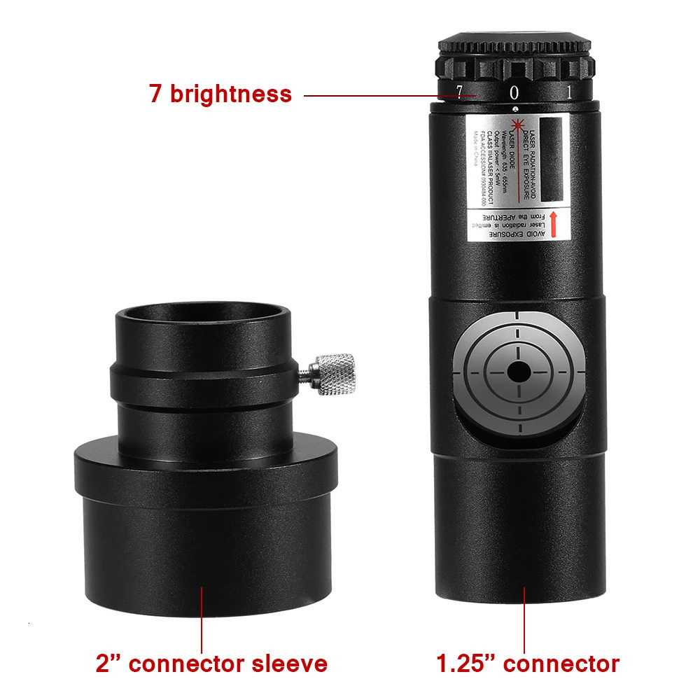 1.25IN Telescope Collimator 2INCH Adapter Reflector Telescope tonian SCA Laser Collimation 7 Brightness Level Astronomical 241115