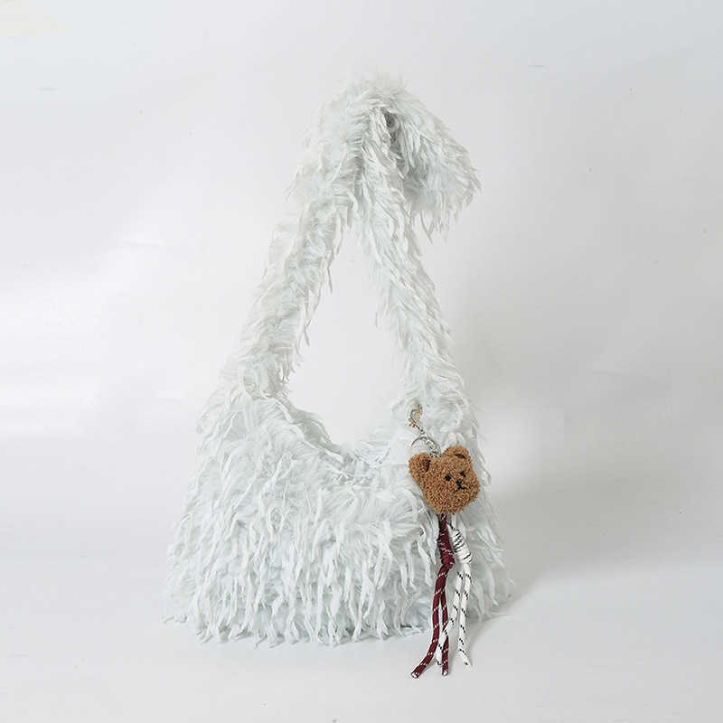 Autumn Winter Plush Designer Bag For Women Collection Tote Bag Tassel Single Shoulder Bags Crossbody Bag Totes Handbags 241104