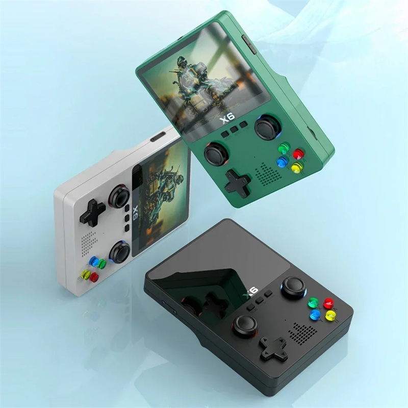 X6 Game Console Retro Video Game Consoles 3.5/4'' IPS Screen Portable Handheld Game Player 10000+ Classic Games Children Gifts