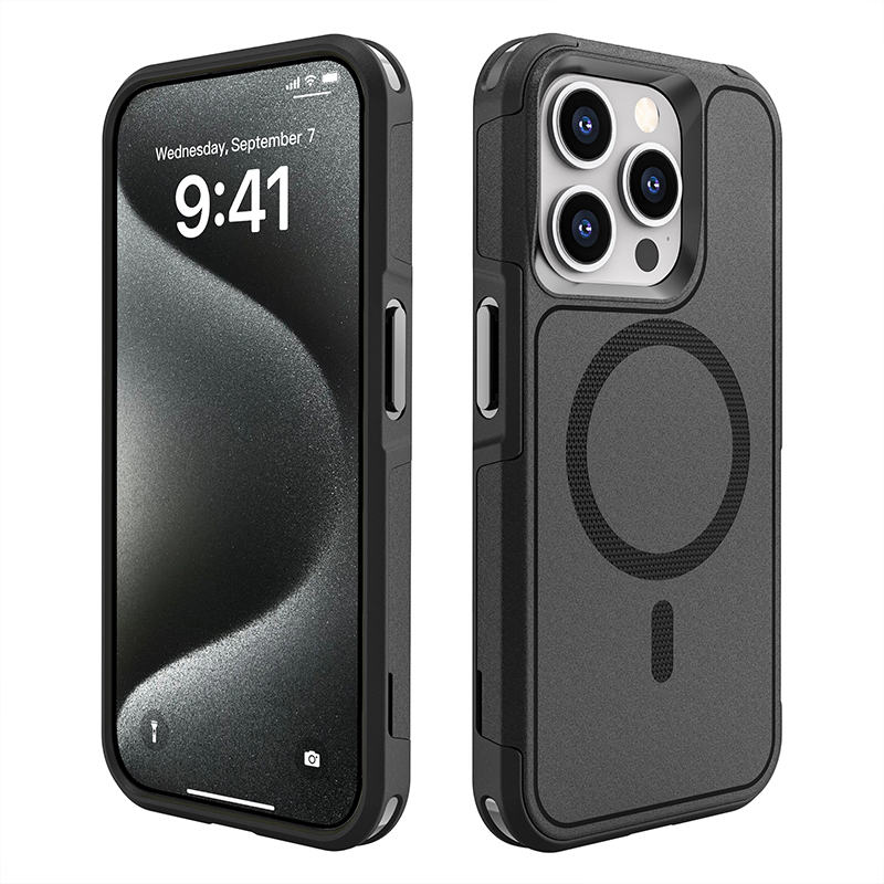 2 in 1 Magnetic For Magsafe Wireless Charger Military Grade Drop Protection Armor Shockproof Defender Heavy Duty Rugged Robot Case For iPhone 16 15 14