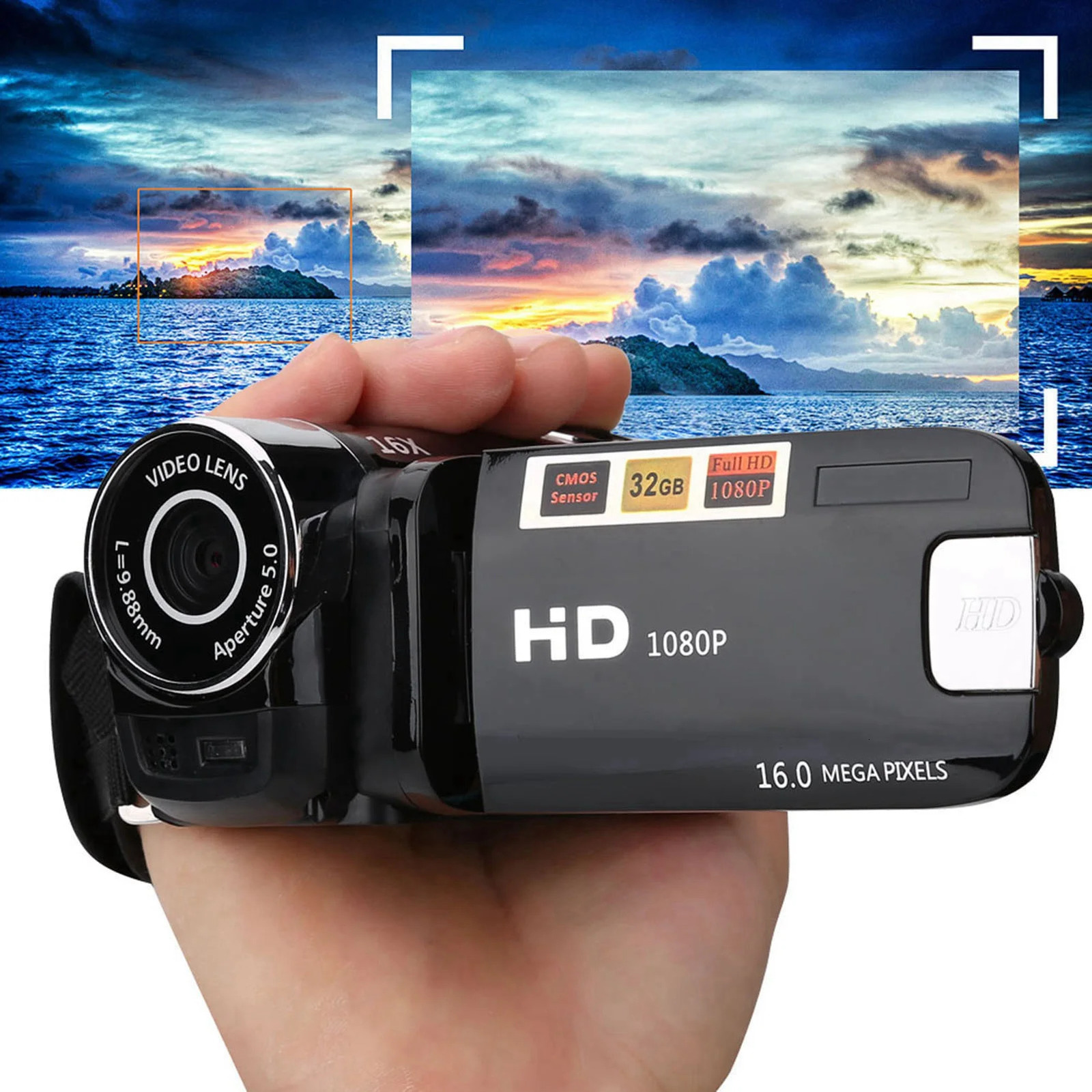 Full HD Rotation 16X High Definition Digital Camcorder Video DV Camera 241113