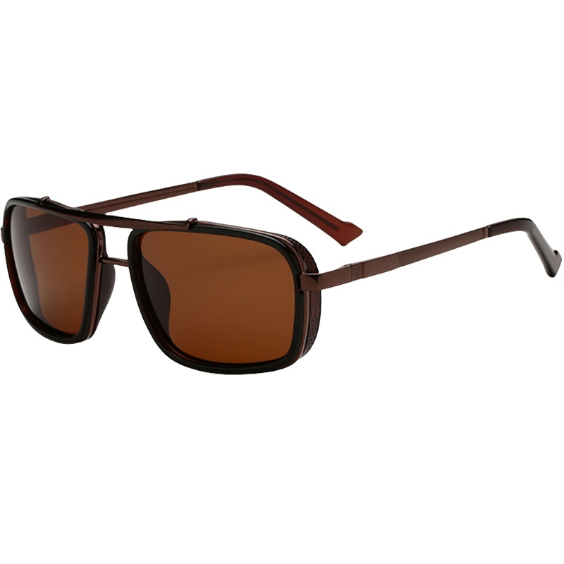 Steampunk Sunglasses Polarized Men Luxury Fashion Gradient Shades UV400 Women Classic Sun Glasses Vintage Driving Fishing Blue Sports Cool Punk S21B I
