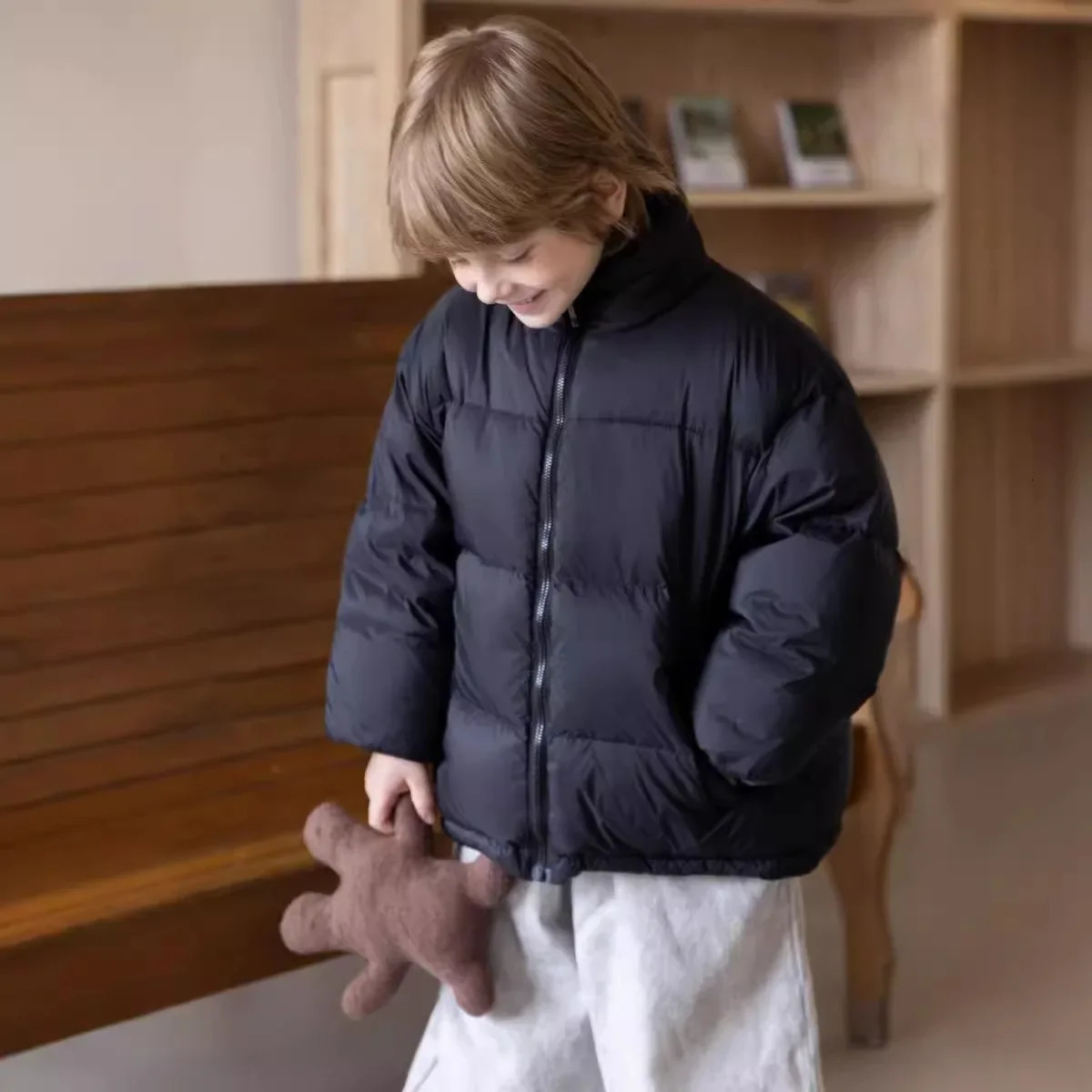 White Duck Down Parkas Winter Waterproof Oilproof Dirtproof Warm Down Jacket for Boys Girls Thick Warm Teen School Kids Coat 241115