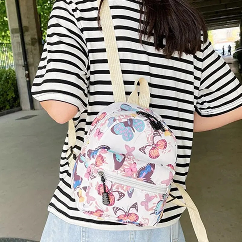 Mini Womens Backpacks Nylon Female Bag Animal Printing Small Feminina Backpack School Bags For Teen Girls Knapsack 241115