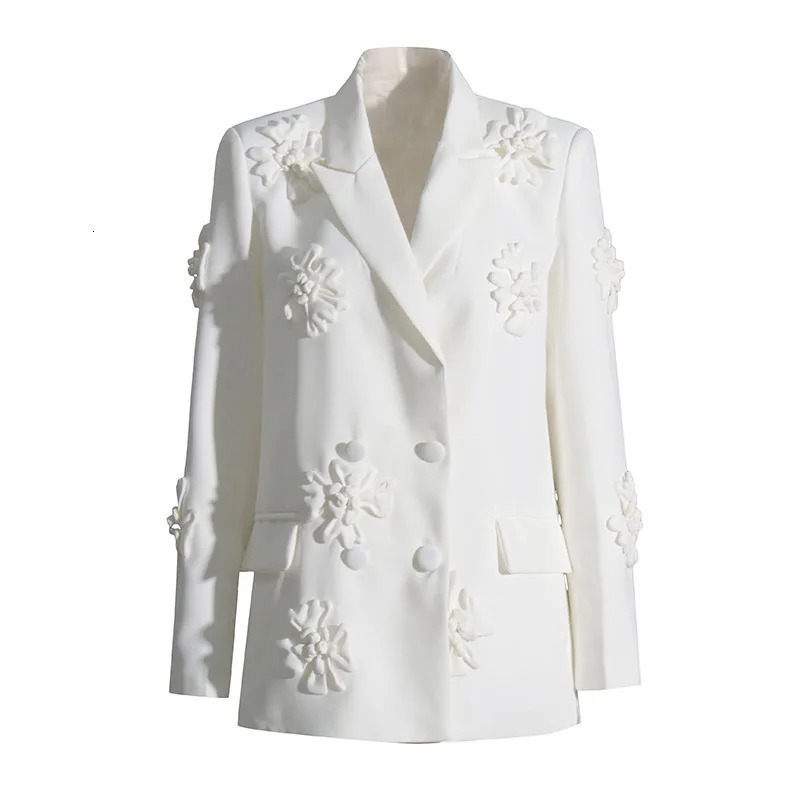 High end womens summer long sleeved jacket elegant Flared Pants and solid floral splicing twopiece set 241115