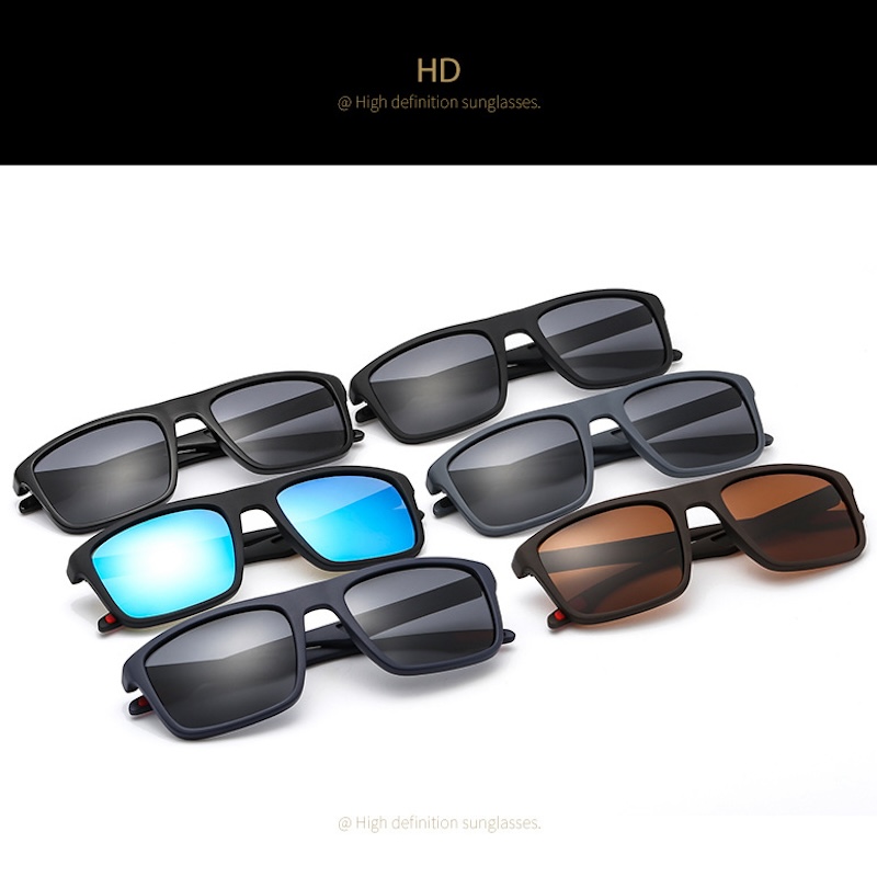 Oversized Square Sunglasses Polarized Men TR Super light Luxury Fashion Women Sports Sun Glasses Driving for Fishing Cycling Riding Cool Outdoor Sport