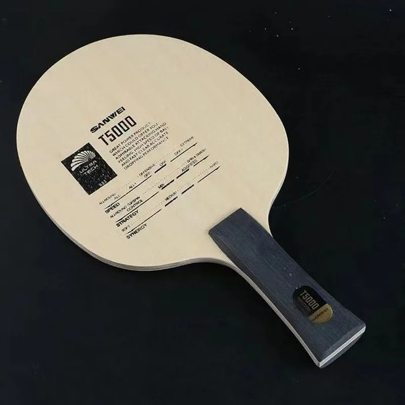 Original SANWEI T5000 Table Tennis Blade 5 Wood 2 Carbon Entry Intermediate Ping Pong Blade for Loop Drive with Fast Attack 241116