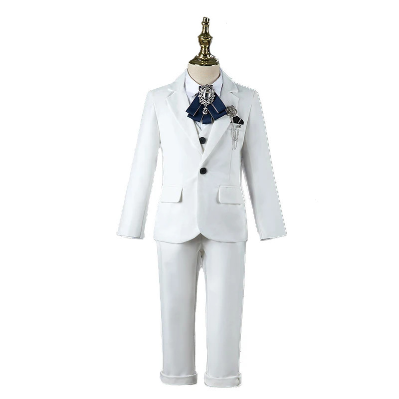 Boys colorful formal suit ultra-thin suit dress childrens wedding party performance costume childrens jacket pants bow tie costume 241115