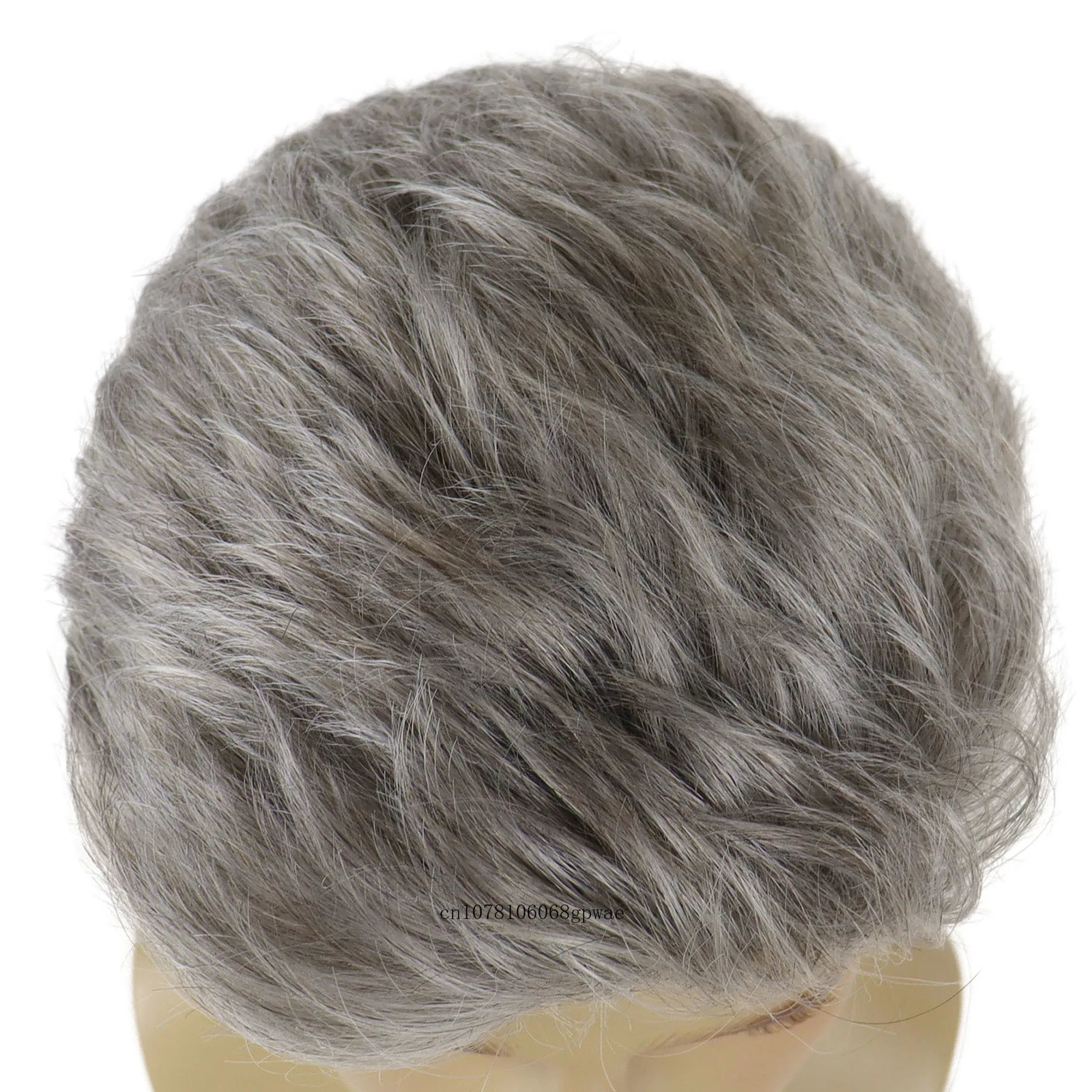 Synthetic Mens Wig Short Haircut Gray Wig Men Natural Fluffy Straight false Hair Guy Older Man Daily Costume Cosplay Wig Classic 241115