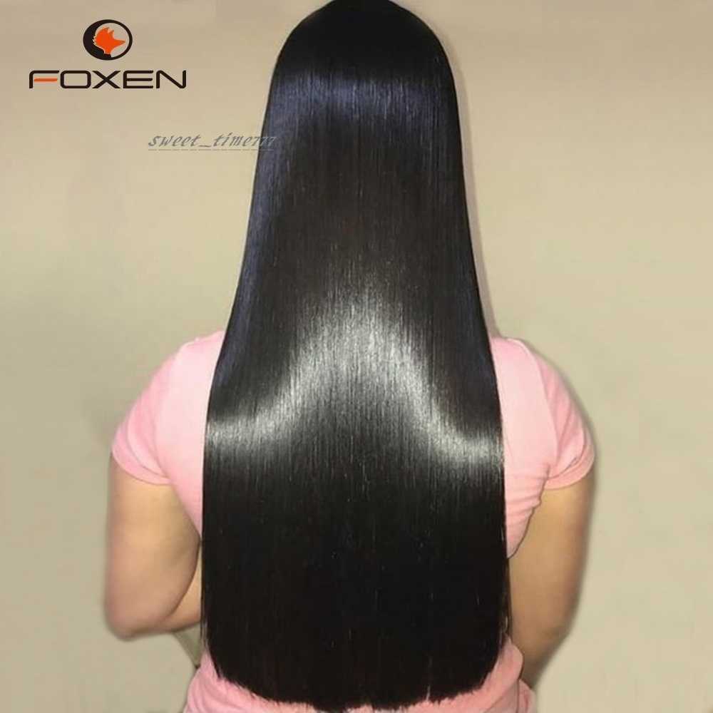 Raw Vietnamese Hair Super Double Drawn Bone Straight Lace Front Wigs Hight Quality Single Drawn Human Hair Wigs for Black Women