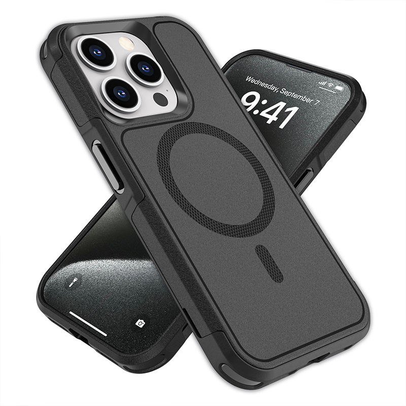 2 in 1 Magnetic For Magsafe Wireless Charger Military Grade Drop Protection Armor Shockproof Defender Heavy Duty Rugged Robot Case For iPhone 16 15 14