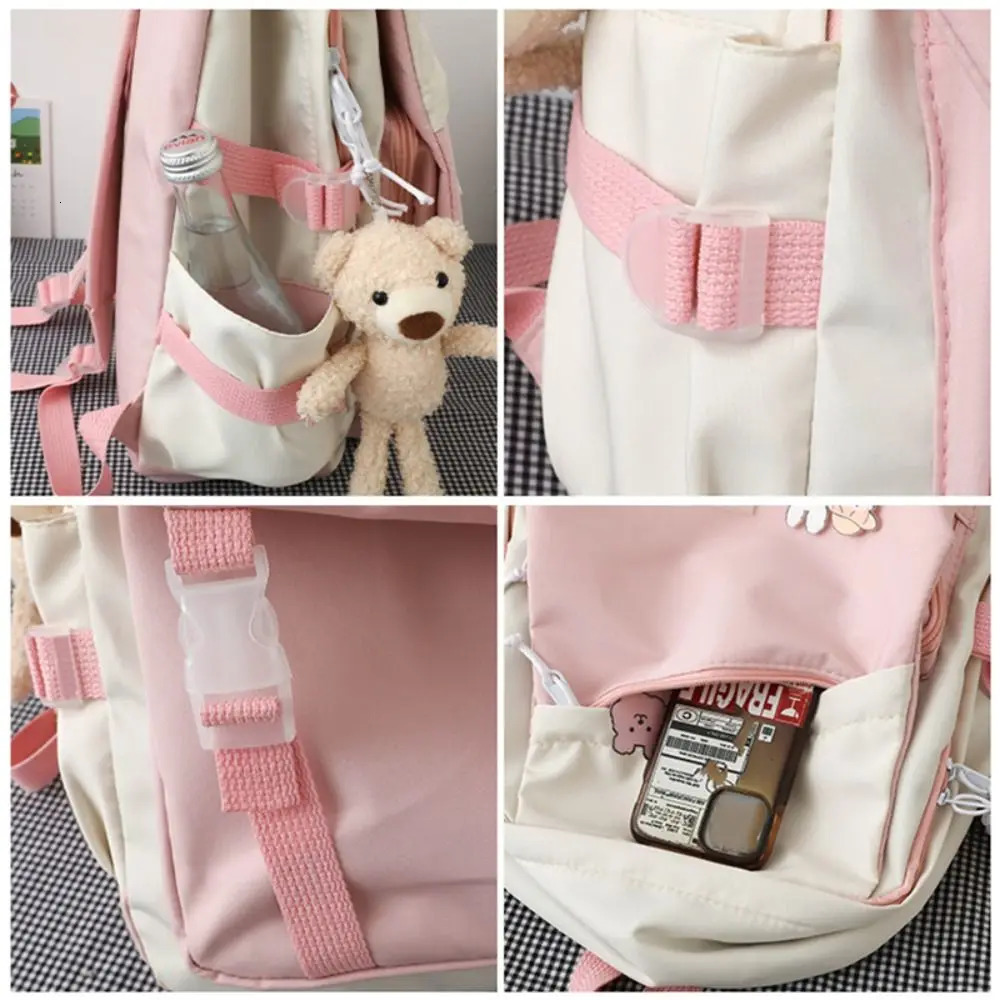 Nylon Book Bag Multifunctional Waterproof Large Capacity Backpack School Bag Boys Girls Travel BackbagOnly Bag 241115