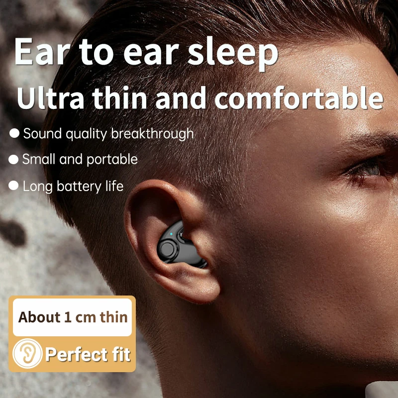 Invisible Sleep: Comfortable Sleep Headphones, Noise Blocking Ear Plugs for Side Sleepers, Hidden Earbuds with 6H Playback
