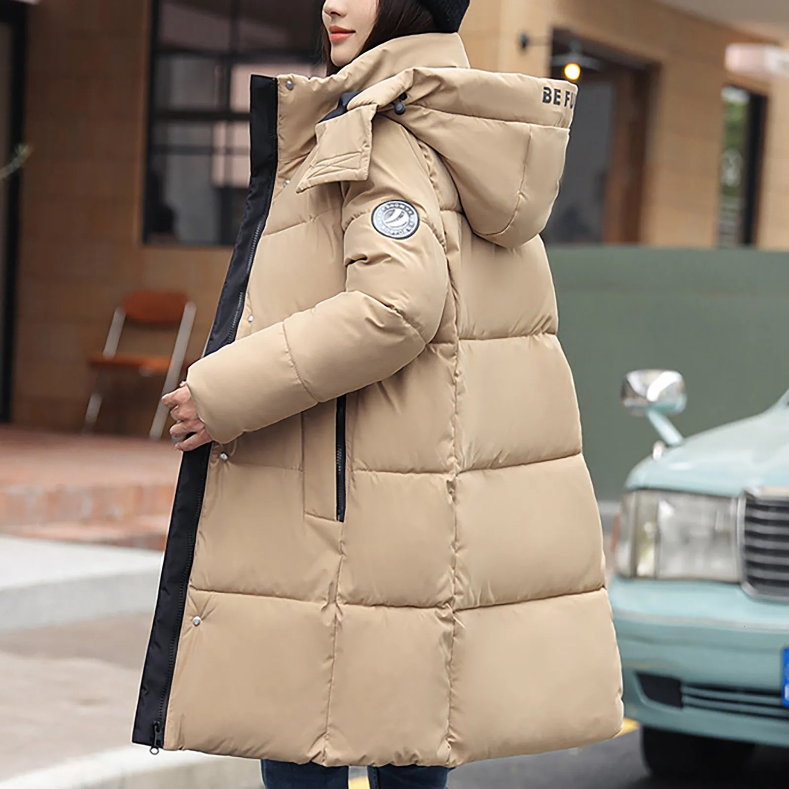 Womens Hooded Long Puffer Coat Winter Longer Thickened Down Warm Trench Hoodies Overcoat for Women Parka Coats Outdoor Top 241115