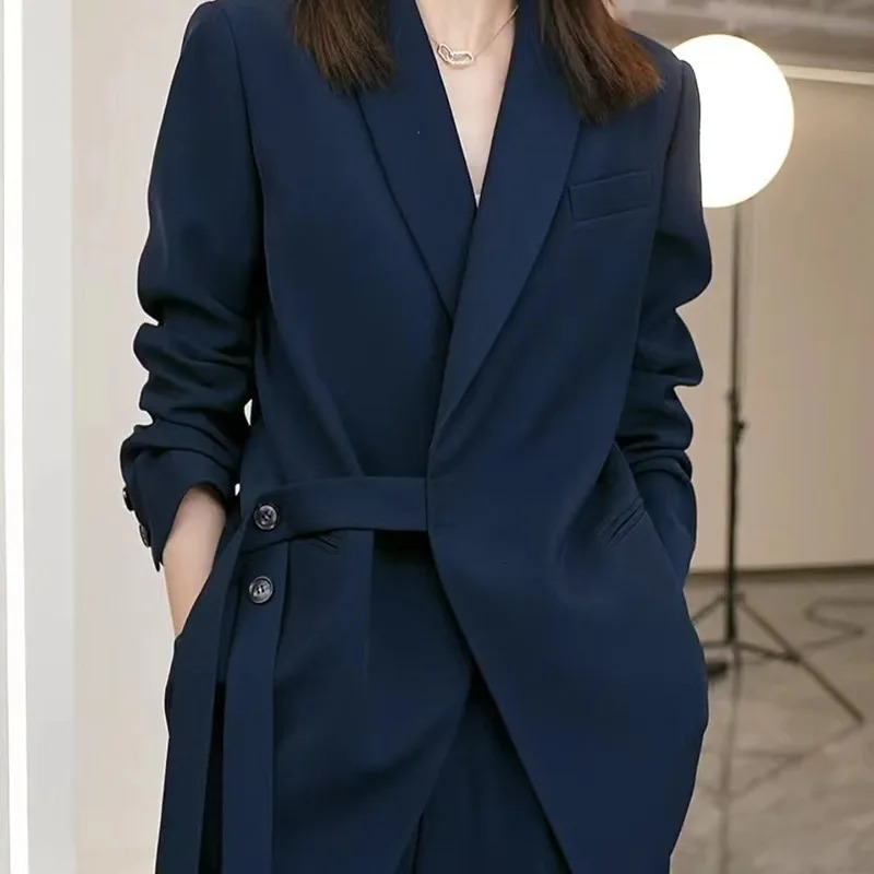 Womens plus size retro casual short lace suit jacket wide leg pants commuting solid color loose twopiece set 241115