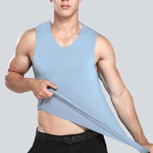 3PCS No Trace Cool Men Vest Tank Tops Underwear Mens Undershirt Shirts Male Bodyshaper Fitness sleeveless Mens Running Vest 5XL 240402