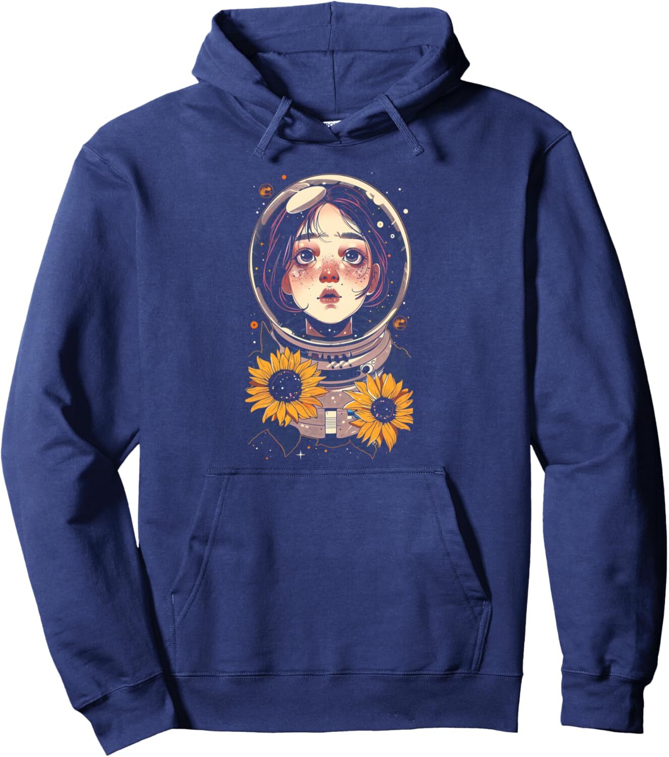 Hoodie for Mens Womens Astronaut Sunflower Space Galaxy Planet Science Geek Graphic Pullover Hoodie Graphic Hoodies sweatshirt cool