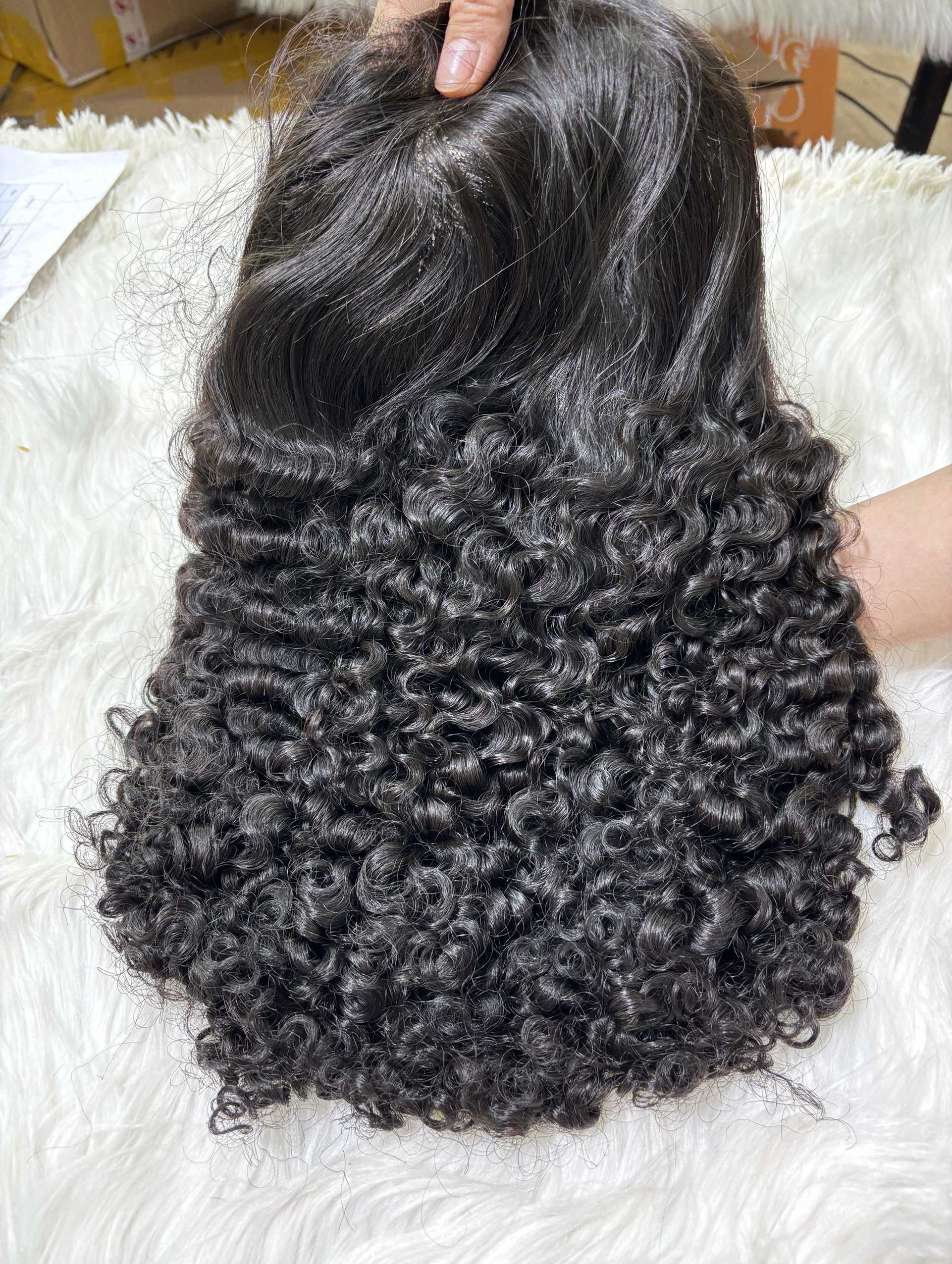 Top Selling Burmese Curly Wig HD Lace Closure Raw Vietnamese Burmese Curly Human Hair 5x5 Lace Closure Wig