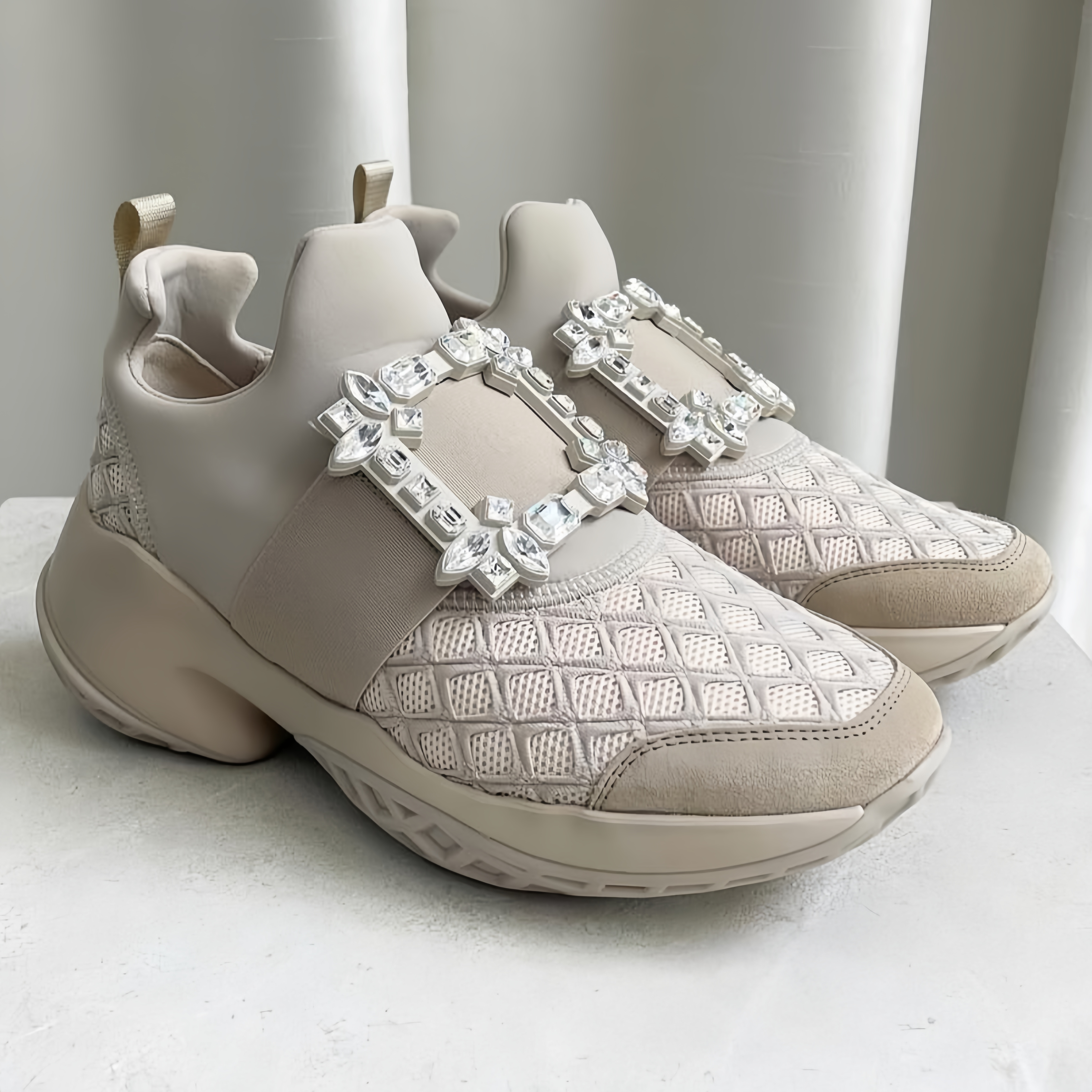 Designer Womens Viv' Run Sneakers in fabric Platform shoes Bekett Ankle Snow Fashion boot woman Very Vivier Mules in leather vivier shoe Casual suede Loafers size35-41