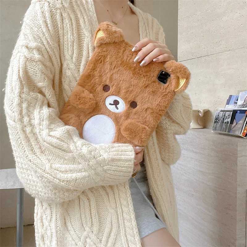 Fluffy Fuzzy Plush Fur Case Tablet For ipad 10.9 Air6 Pro11 2024 Cute Bear 10.2 10.5 12.9 inch Air 4 5 Mini 6 7th 8th 9th M250221