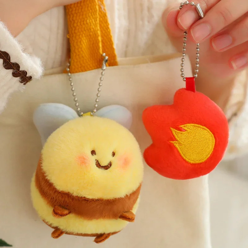 Cartoon Sha Bee Plush Toys Pendant Stuffed Cai Bee Plush Super Soft Honey Jar Plush Doll Sleep Pillow Birthday Gifts for Kids 241115