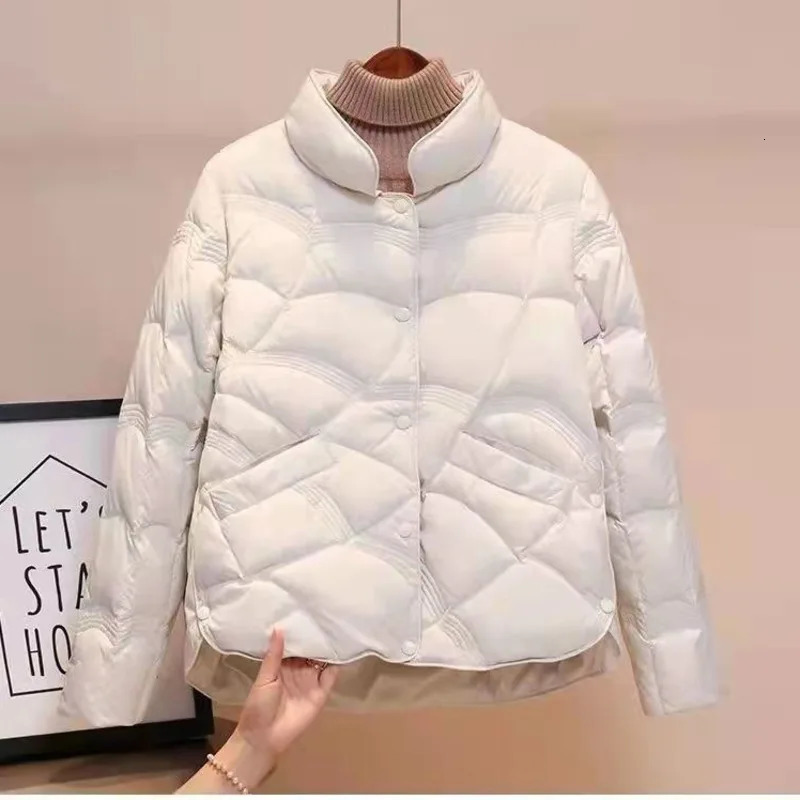 Women Jacket 2024 Autumn Winter Parkas Female Light Thin Down Cotton Coat Femme Casual Short Warm Basic Outerwear Ladies Top 241115