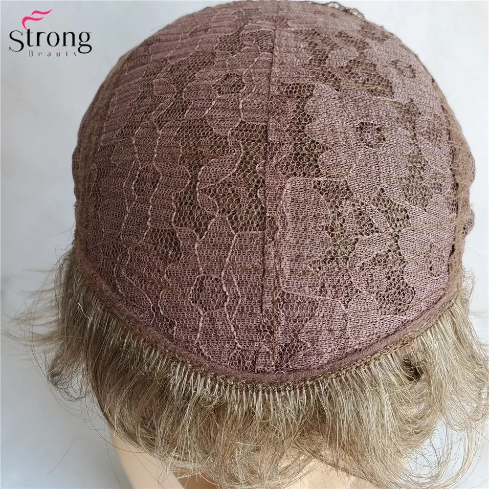 StrongBeauty Men Wig Hair Short Straight Synthetic Light Brown Wigs 241115