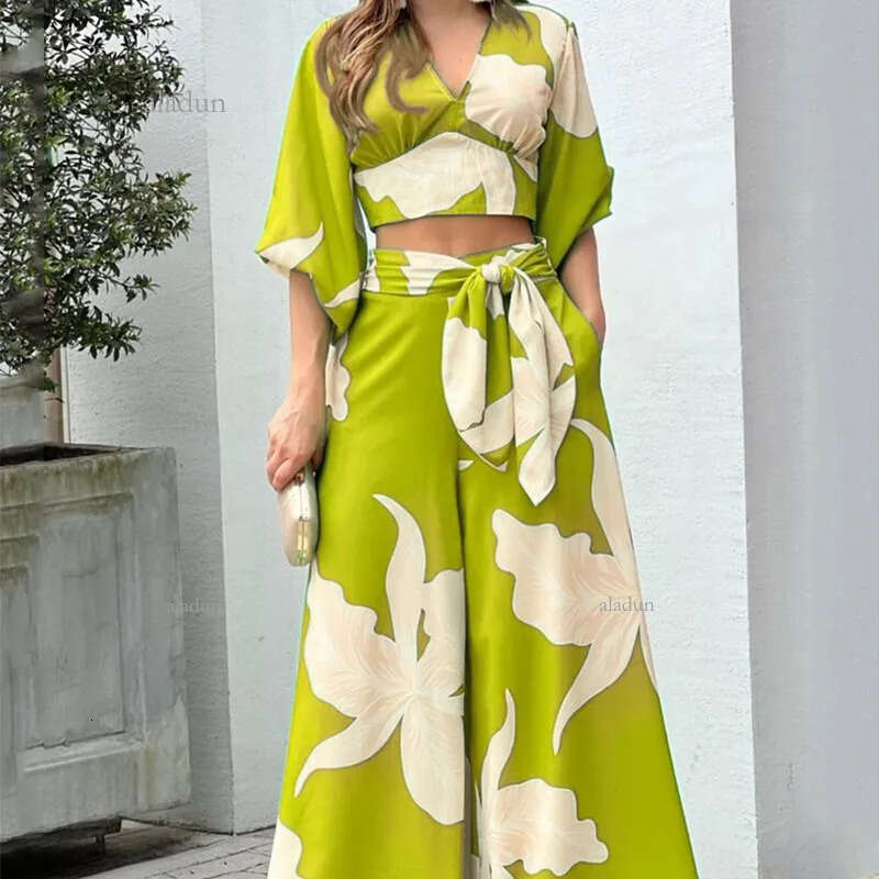 Green Boho Printed Off Shoulder Kaftan Plus Size Women Clothes Summer Sexy Beach Wear Tunic Casual High Street Dresses A1015 220510