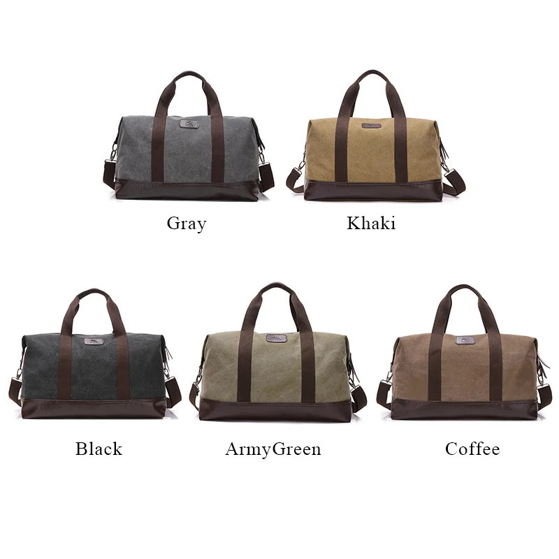 Retro canvas mens travel handbag weekend overnight bag large outdoor storage bag large capacity luggage bag 241115