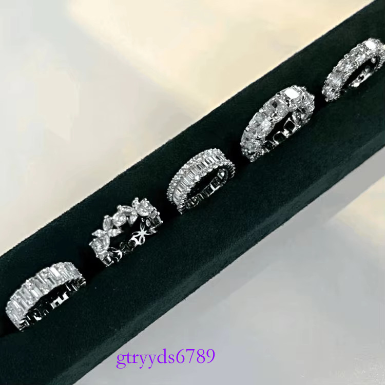 Bg Sterg Sier Jewelry Engagement Ring wer Cubic Zircon CZ Baugette Dia Tennis Rings