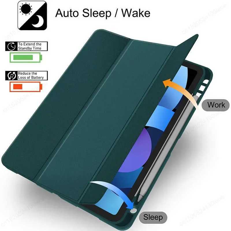 High Quality Suitable for iPad Pro 11 12.9 2021 iPad Air 11 13 2024 Air 4 5 20 Cases 10 10.9-inch pencil holder cover magnet Funda Coque Capa O241115