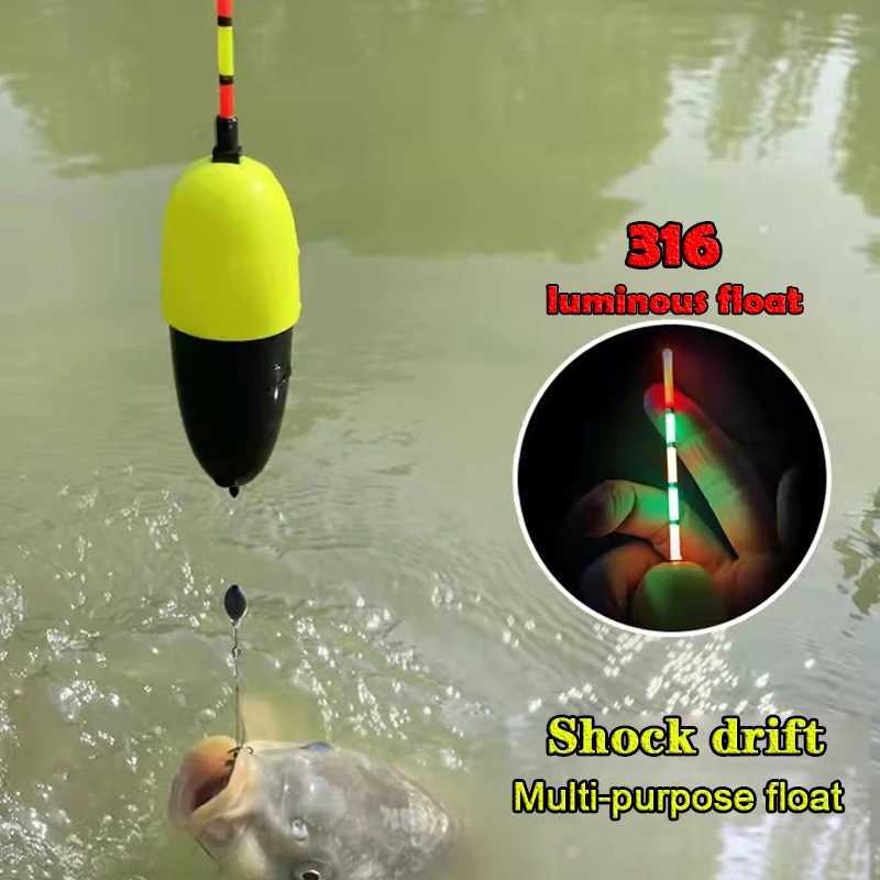 2044 New Automatic Bottom LED Electronic Fishing Float Accessories Portable Fast Fishing Artwork+Linear Fishing Equipment HotW241116