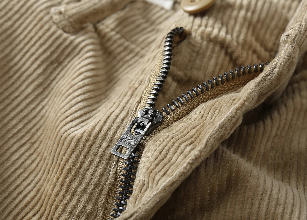 366 Winter American Retro Heavy duty Corduroy Cargo Pants Mens Fashion Laundry Multi Pocket Loose Casual Straight 241115
