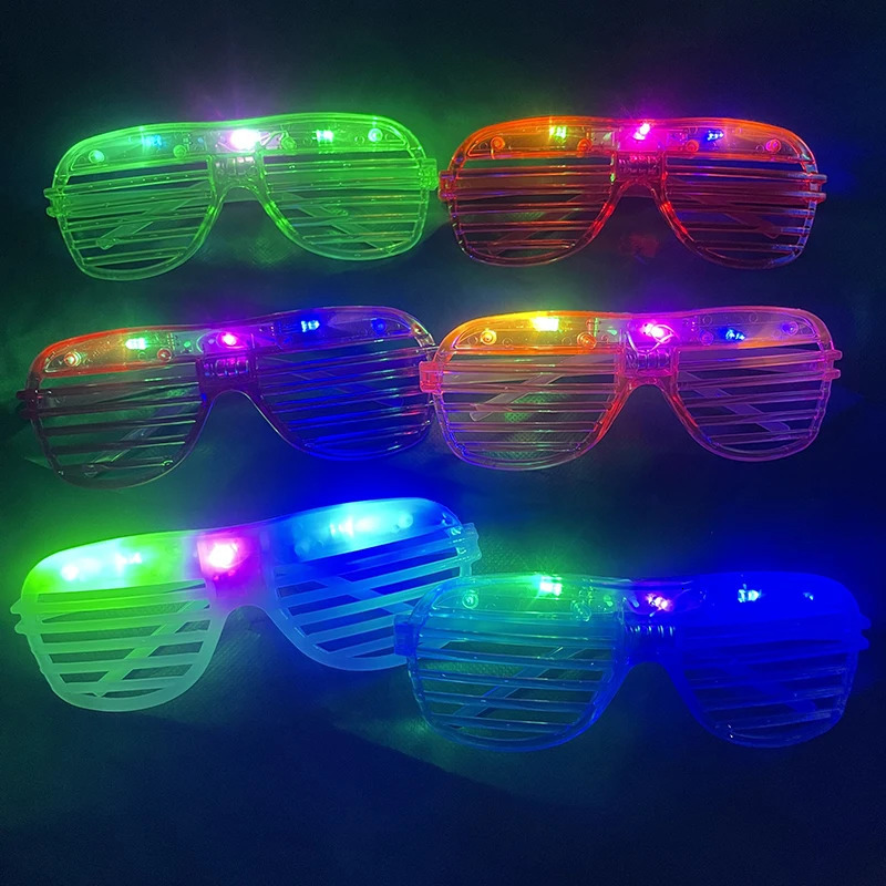 8/15/30/50 Pcs Night Light LED Glasses Party Helps Light Up Sunglasses Neon Shining Glasses Childrens Party Supplies 241116