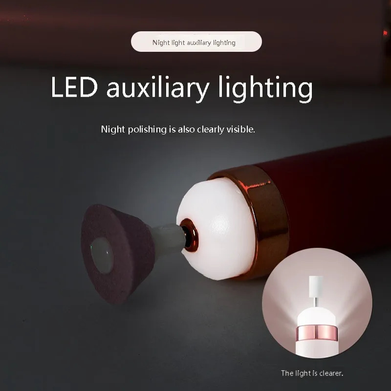 Electric Nail sander Mill For Manicure Equipment File Polish Mini Driller Set Rechargable Wireless Drills Pen Portable Cordless 241115