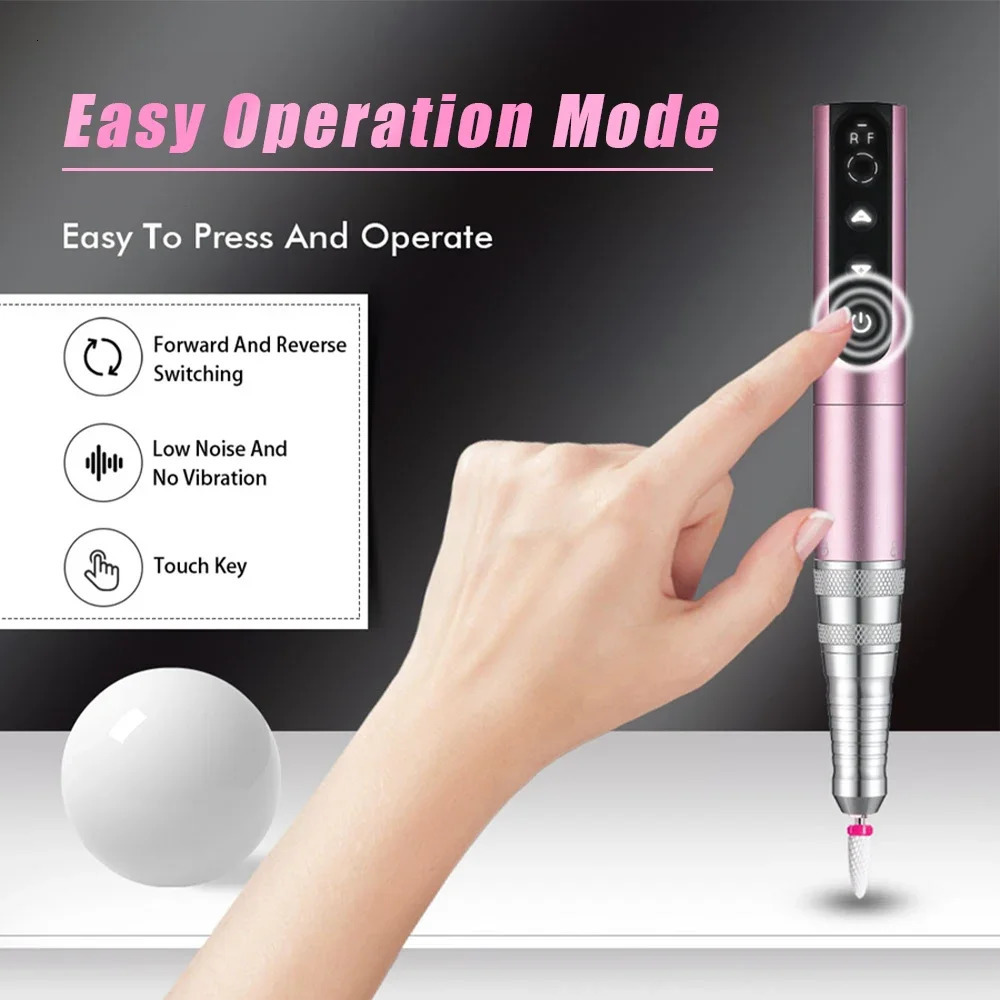 35000RPM Nail Drill Machine Professional Electric Nail Sander Polisher Cordless Nail File For Acrylic Gel Nails Nail Tools 241115